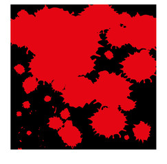 red blood, vector illustration, black background