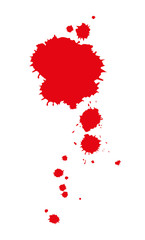 red blood, vector illustration, white background