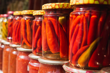 tin cans with canned vegetables