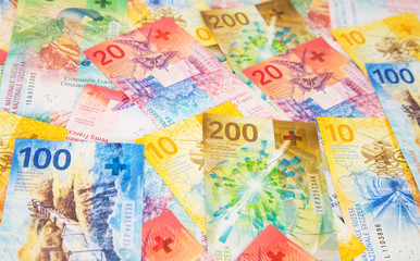 Fototapeta na wymiar Swiss francs