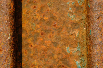 Abstract macro photography – rustic corrosion texture on steel