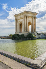 Neoclassical Water tower (1768) at Place Royale du Peyrou esplanade in Montpellier, France.