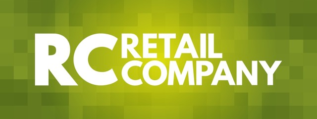 RC - Retail Company acronym, business concept background