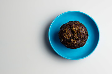 Double chocolate muffin with Demerara sugar