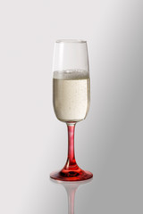 Goblet flute with sparkling wine