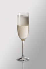 Goblet flute with sparkling wine