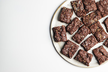 Brownies with sea salt and Demerara sugar