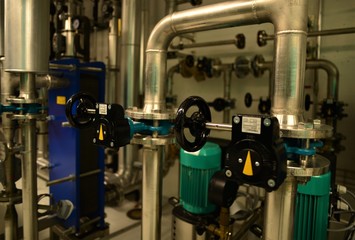 water pumps in a technical room