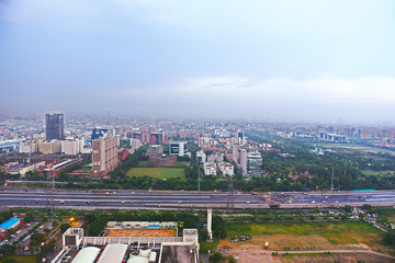 Cityscape of Noida & Indirapuram India. Bird Eye View.