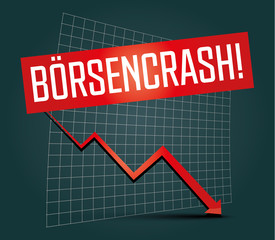 Börsen Crash Vektor Wirtschaftskrise Krise Insolvenz