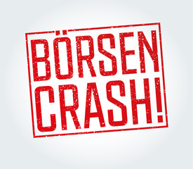 Börsen Crash Vektor Wirtschaftskrise Krise Insolvenz Stempel