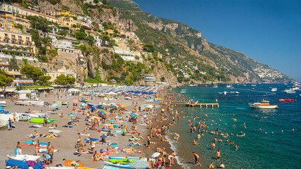 Positano beach, Amalfi Coast, Italy
