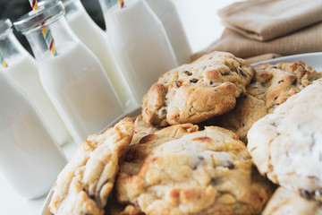 Homemade Cookies and Milk