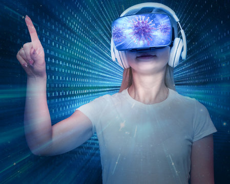Novel coronavirus - 2019-nCoV, Virtual reality, the fight against the virus.Coronavirus outbreak.COVID-2019. The concept of the virus