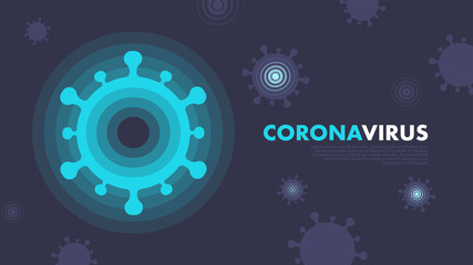 COVID-19 pandemic abstract background Illustration. Coronavirus logo, symbol. Flat vector illustration. Eps 10