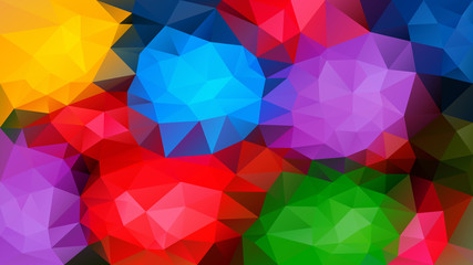 Fototapeta premium vector abstract irregular polygon background - triangle low poly pattern - full spectrum multi color rainbow vibrant neon red green blue purple