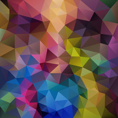 Fototapeta premium vector abstract irregular polygon square background - triangle low poly pattern - full spectrum multi color rainbow