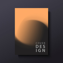 Cover design with modern abstract wave color gradient pattern. Template for brochures, posters, banners and cards. Vector illustration.