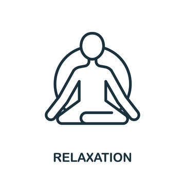Relaxation icon from alternative medicine collection. Simple line Relaxation icon for templates, web design and infographics