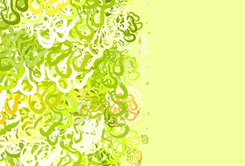 Light Green, Red vector background with bent lines.