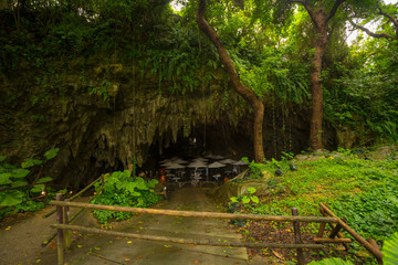 The cave stalactites of Valley of Gangala in Okinawa,Japan.