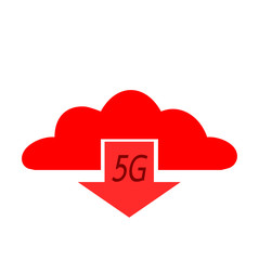 5G technology icon network sign. Illustration 5g internet symbol in flat line minimalism style.