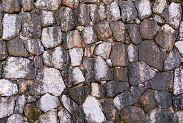 Old castle wall. Stone wall