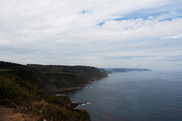 Fototapeta na wymiar Ocean side cliffs in Asturias Spain