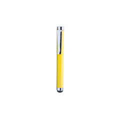 ellow Touch screen pen, screen electronic device white background and isolated