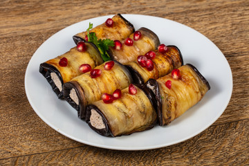 Stuffed eggplant roll