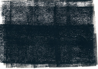 Black rolled ink texture on white background	