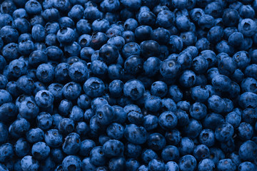 Fresh blueberry background. Texture blueberry berries close up.