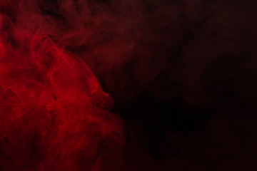 Red steam on a black background.