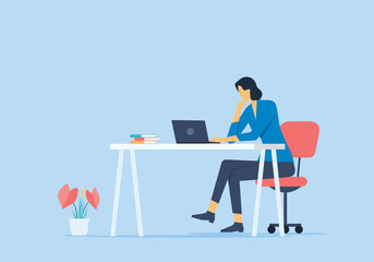 flat vector work from home concept and business smart working online any workplace concept