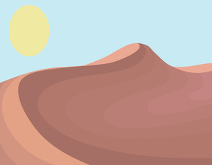 illustration of desert in the desert