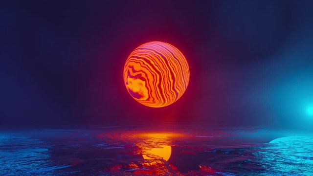 3D rendered Animation of a science fiction energy core.