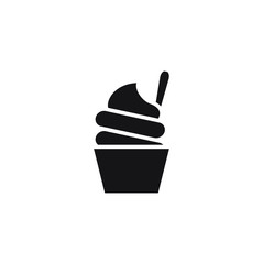 ice cream icon vector design isolated. Food and drink vector concept black on a white background 