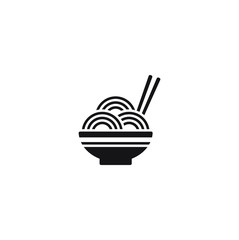 noodle and bowl icon vector design isolated. Food and drink vector concept black on a white background 