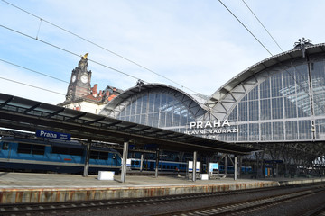Platform of Prague Main Station, Czech Republic