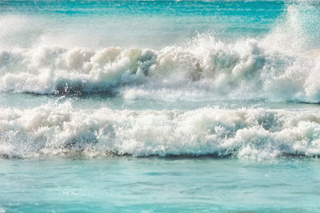 Ocean waves crashing