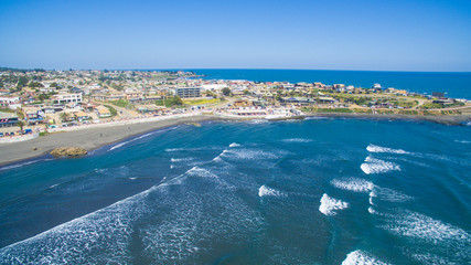 View of Pichilemu dron beach sea
