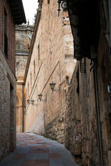 Alleys and buildings old constructions in Salamanca Spain