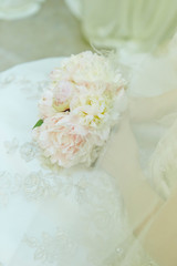 bride with wedding bouquet