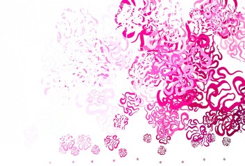Light Pink vector texture with abstract forms.