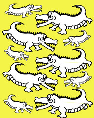 crocodile isolated on white