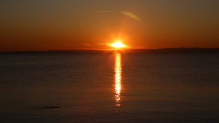 Fototapeta premium Sunset at the Garda lake - Italy