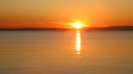 Fototapeta na wymiar Sunset at the Garda lake - Italy