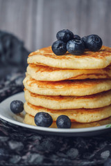 Blueberry pancakes.
