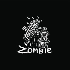 Funny illustration of Wi-Fi theme, isolated on black background