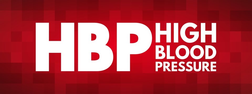 HBP - High Blood Pressure acronym, health concept background
